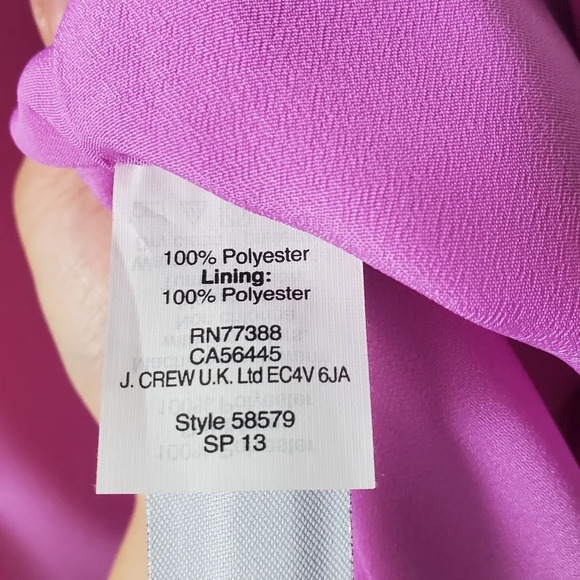 NWT J.Crew Sleeveless Lavender Lilac Purple Dress - women's Size 4 - Picture 9 of 9